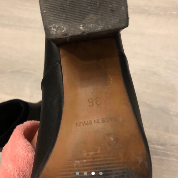 AGENDA Square toe leather ankle boots - Picture 3 of 4